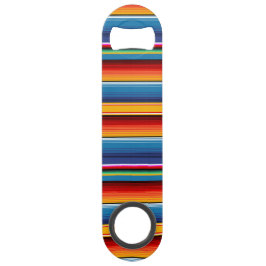 Blue Gold Red Mexican Sarape Speedflaschenöffner