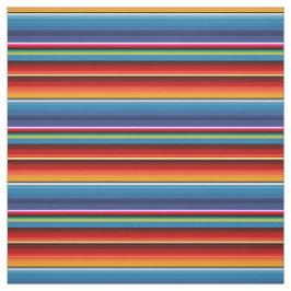 Blue Gold Red Mexican Sarape Stoff