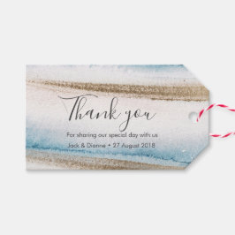 Blue Gold Sand personalisiert Dankeschön an Sie An Geschenkanhänger