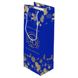 Blue & Gold School Uni Class Wiedersehen Geschenktüte Für Weinflaschen
