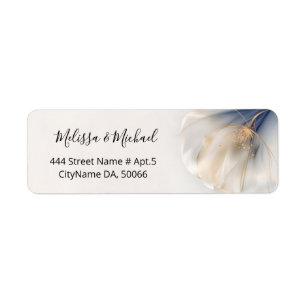 Blue Gold Smokey Flower Hochzeit