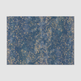 Blue & Gold Spritzer Glam Modern Seidenpapier