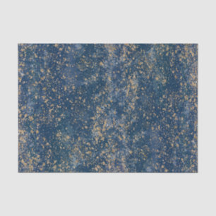 Blue & Gold Spritzer Glam Modern Seidenpapier