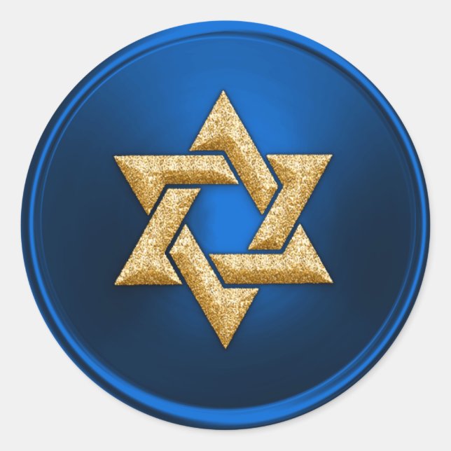 Blue Gold Star von David Umschlag Aufkleber (Vorderseite)