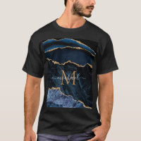 Blue Gold T - Shirt mit Individuelle Name und Lett
