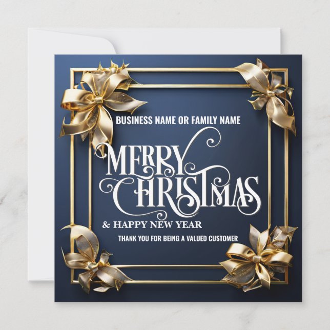Blue gold verbeugt das Firmenlogo für Weihnachten  (Vorderseite)