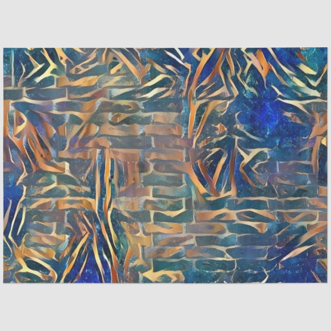 Blue Gold Wall Street Seidenpapier (Vorderseite)