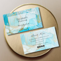 Blue Gold Watercolor Design
