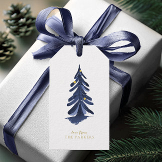 Blue Gold Weihnachtsmuster#10 ID1009 Geschenkanhänger