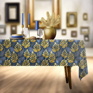 Blue Gold Weihnachtsmuster#29 ID1009 Tischdecke