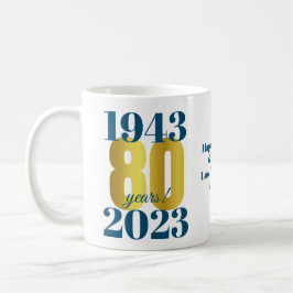 Blue Gold zum 80. Geburtstag Kaffeetasse