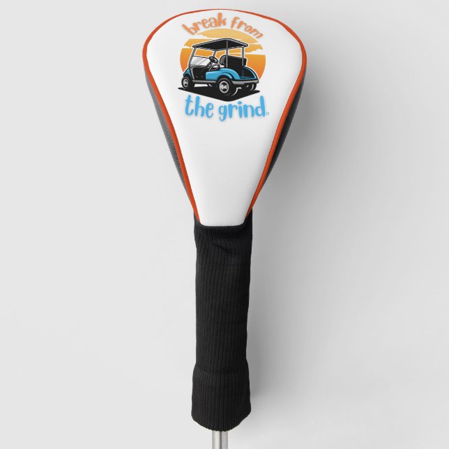Blue Golf Cart BFTG Treiberabdeckung Golf Headcover (Vorderseite)