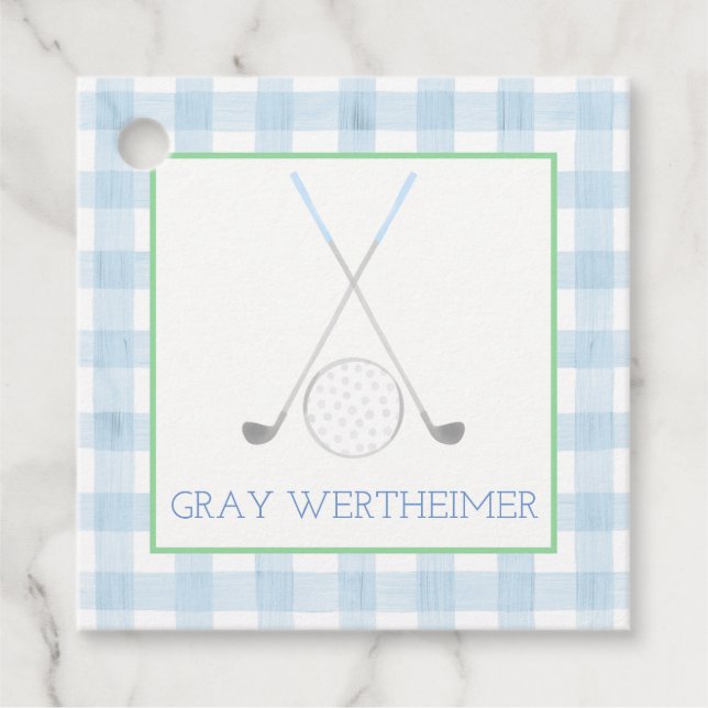 Blue Golf Club Gefälligetags Geschenkanhänger (Vorderseite)