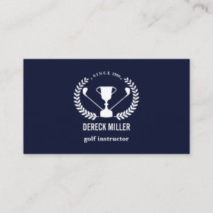 Blue Golf Cup Logo Golf Beruflich oder Instructor Visitenkarte