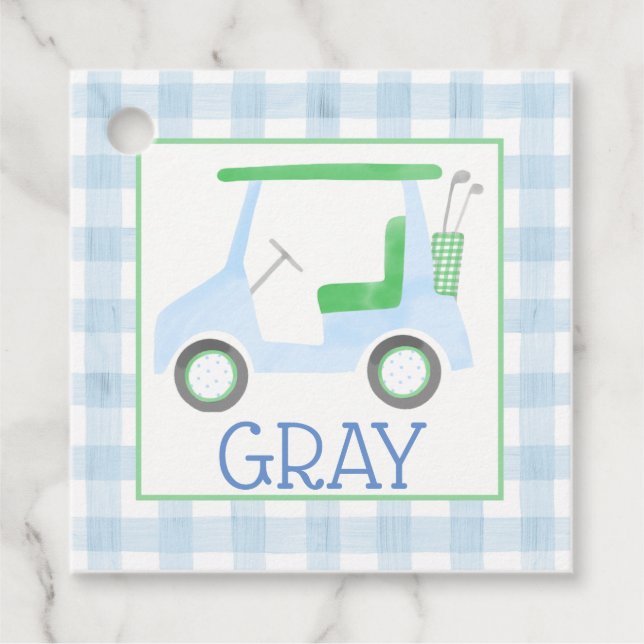 Blue Golf Panier Boys Favoriser les étiquettes (Devant)