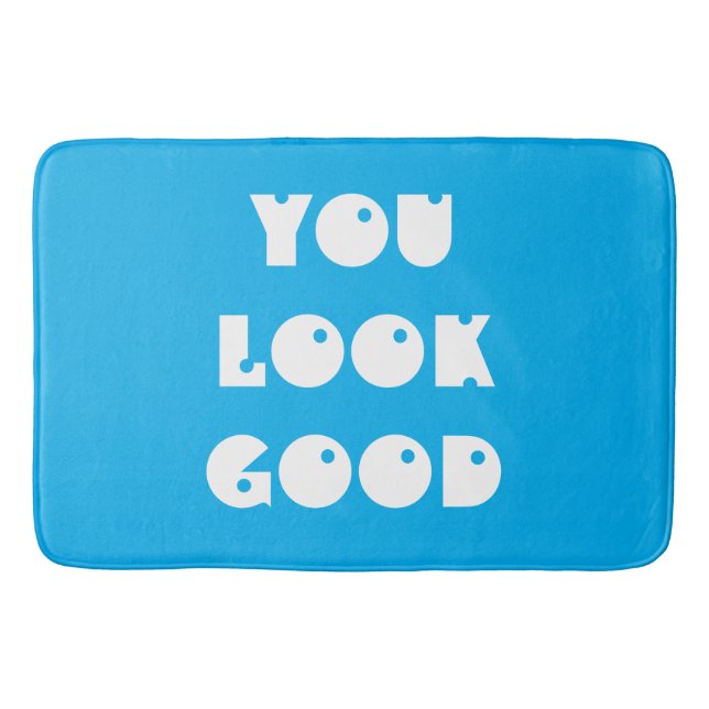 Blue Good Looks Bath Mat Badematte (Vorderseite)