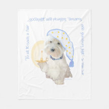 Blue Goodnight Westie mit Candle