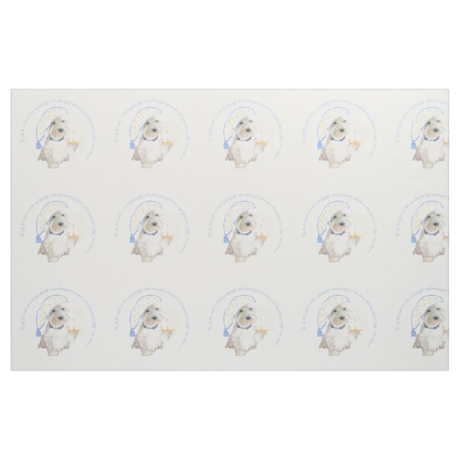 Blue Goodnight Westie Stoff (Fat Quarter (45,7 x 55,9 cm))