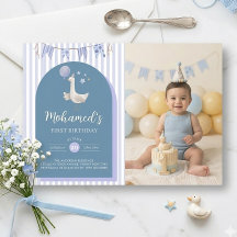 Blue Goose First Birthday custom Photo