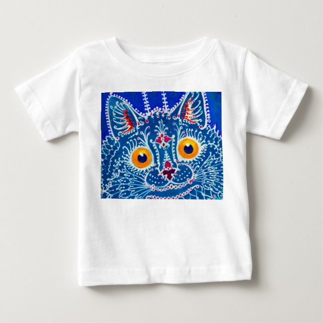 Blue Gothic Cat Baby T-shirt (Vorderseite)