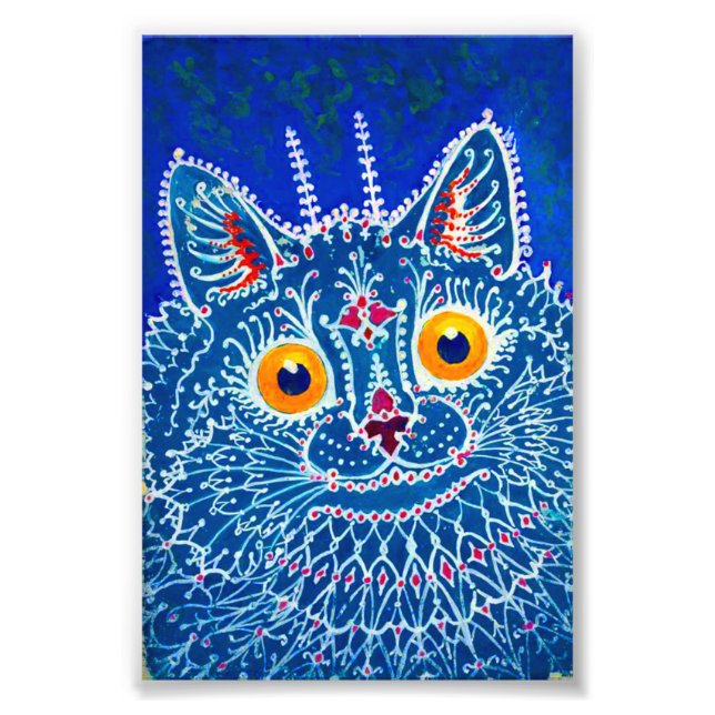 Blue Gothic Cat Fotodruck (Vorne)