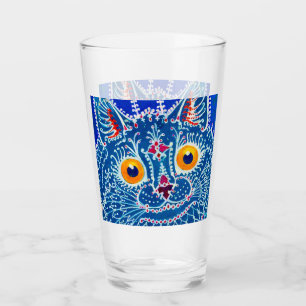 Blue Gothic Cat Glas