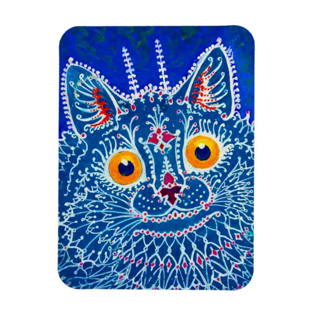 Blue Gothic Cat Magnet (Vertikal)