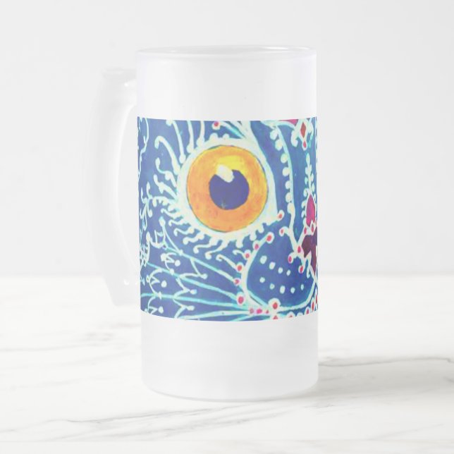 Blue Gothic Cat Mattglas Bierglas (Vorderseite Links)