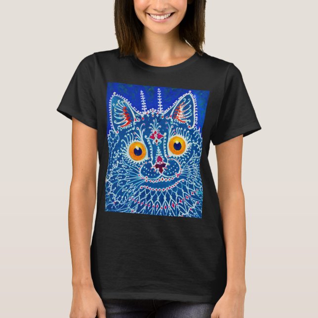 Blue Gothic Cat T-Shirt (Vorderseite)