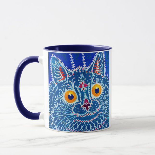 Blue Gothic Cat Tasse (Links)