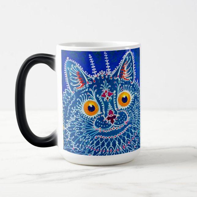 Blue Gothic Cat Verwandlungstasse (Links)
