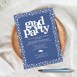 Blue grad Party fett moderne Typografie stilvoll Einladung
