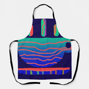 Blue Gradient Coffee Break Schürze