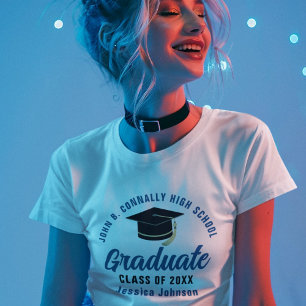 Blue Graduate Custom 2025 Abschluss Women's Tri-Blend Shirt