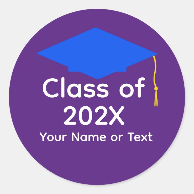 Blue Graduation Cap #1-5 Stickers (Vorderseite)
