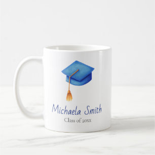 Blue Graduation Cap Class of High School Kaffeetasse