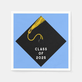 Blue Graduation Party Napkins Serviette