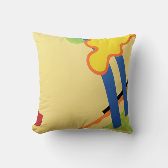 Blue Grass 3 Coussin Abstrait (Recto)