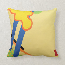 Blue Grass 3 Coussin Abstrait