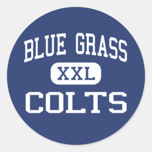 Blue Grass Colts Middle Elizabethtown Runder Aufkleber