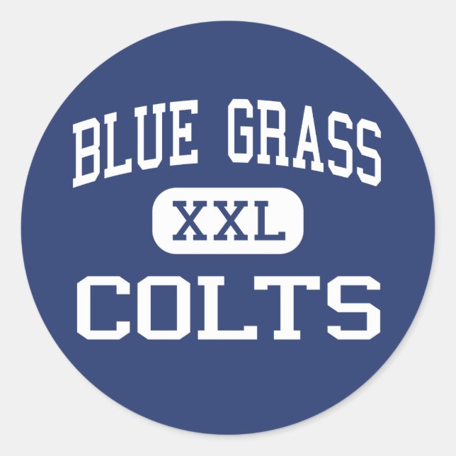 Blue Grass Colts Middle Elizabethtown Runder Aufkleber (Vorderseite)