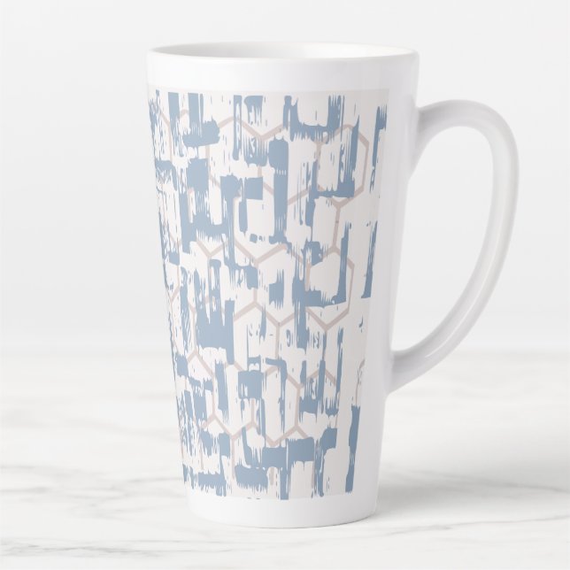 Blue Gray Abstrakt Milchtasse (Rechts)