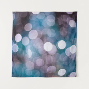 Blue Gray Backgorun Bokeh Wandteppich