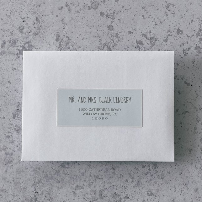 Blue & Gray Boy Baby Showadressen Labels (Von Creator hochgeladen)