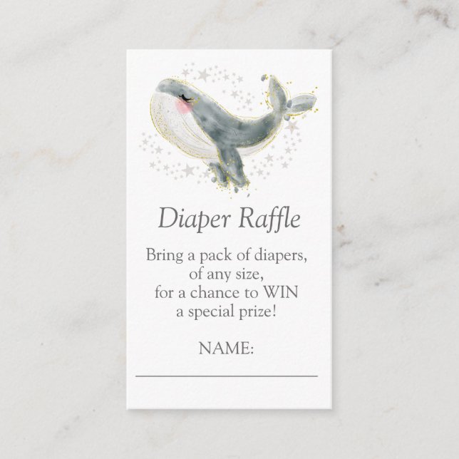 Blue Gray Gold Niedlich Whale Books for Baby Shoot Begleitkarte (Vorderseite)