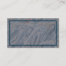 Blue Gray Marble Textured Business Card Visitenkarte