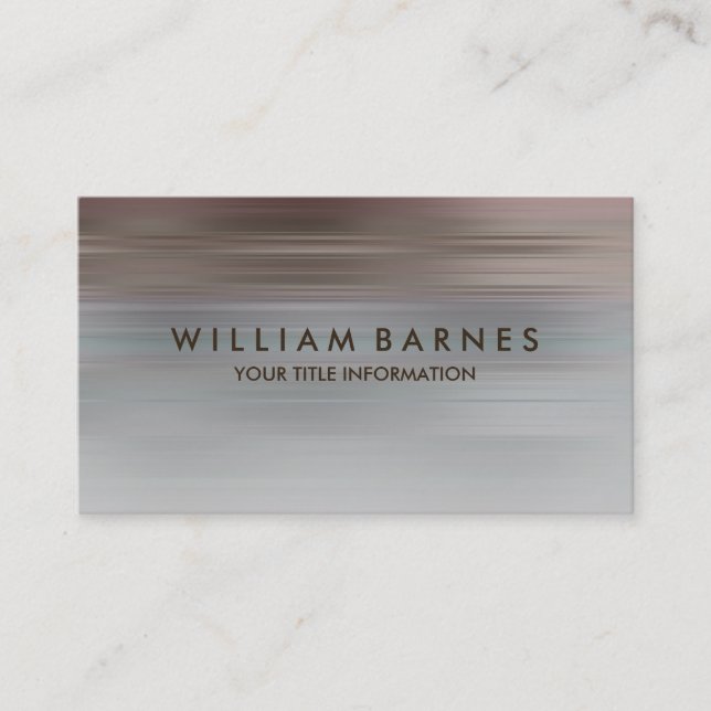 Blue Gray Mocha Stripe Business Card Visitenkarte (Vorderseite)