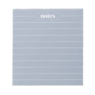 Blue Gray Notes Sleek & Modern Stationery Notizblock