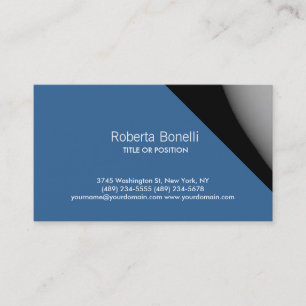 Blue Gray Schlicht Contemporary Business Card Visitenkarte