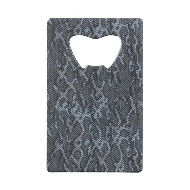 Blue Gray Snake Skin Kreditkarten Flaschenöffner (Vorderseite)